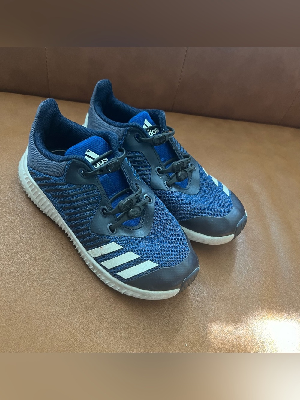 Adidas FortaRun Kids Boys Sz 11 Blue White athletic sneakers Running Shoes